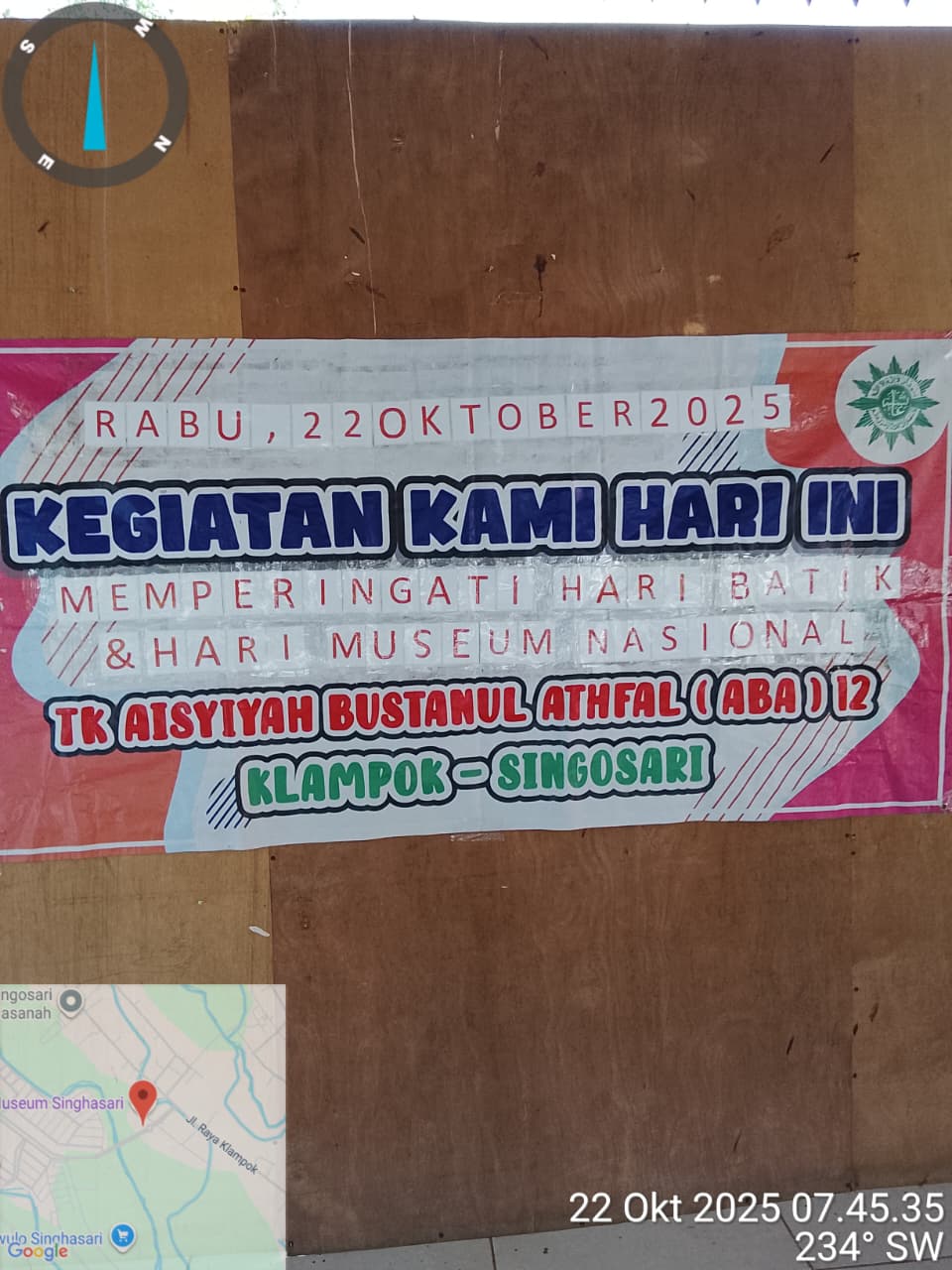 Edukasi dan berkreasi TK Aisyiyah Bustanul Athfal (ABA) 12 Klampok Singosari di Pendopo Museum Singhasari