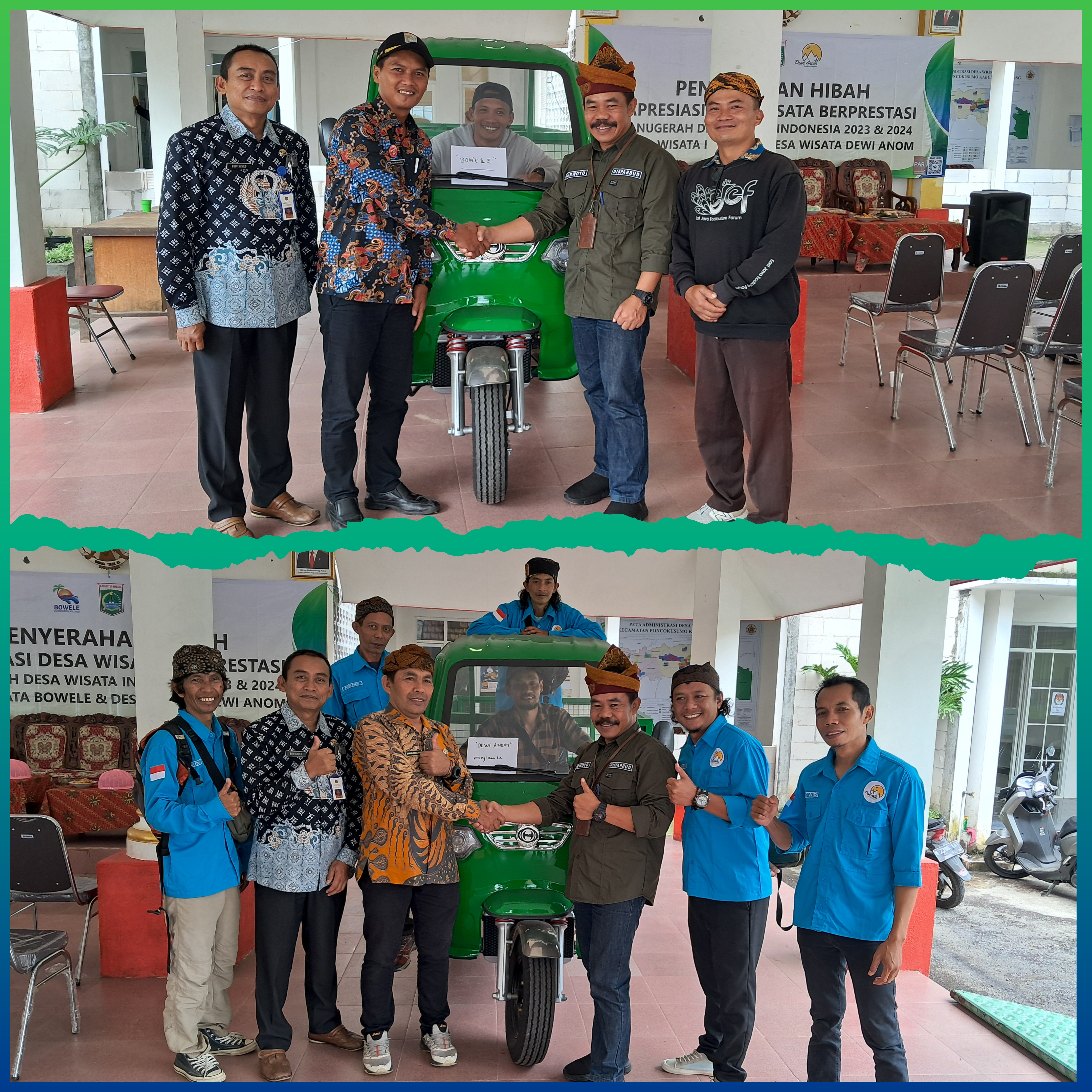 Disparbud Kab Malang Serahkan Hibah Sepeda Motor Untuk Bowele & Dewi Anom